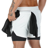 Men 2 in 1 Summer Running Shorts