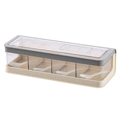 Four-compartment Multi-compartment Kitchen Seasoning Box