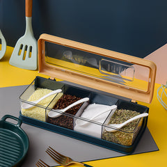 Four-compartment Multi-compartment Kitchen Seasoning Box