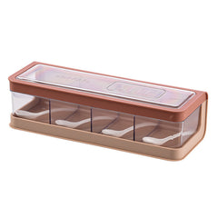 Four-compartment Multi-compartment Kitchen Seasoning Box